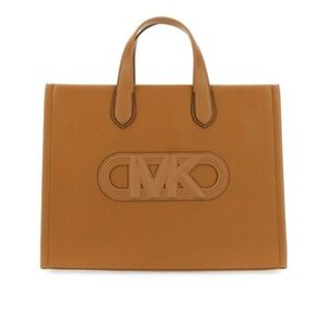 MICHAEL Michael Kors Gigi Embossed Leather Large Tote Bag, Pale Peanut